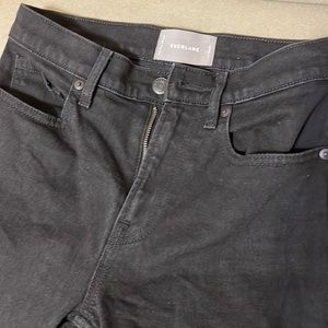 Everlane high-rise black wash skinny jean